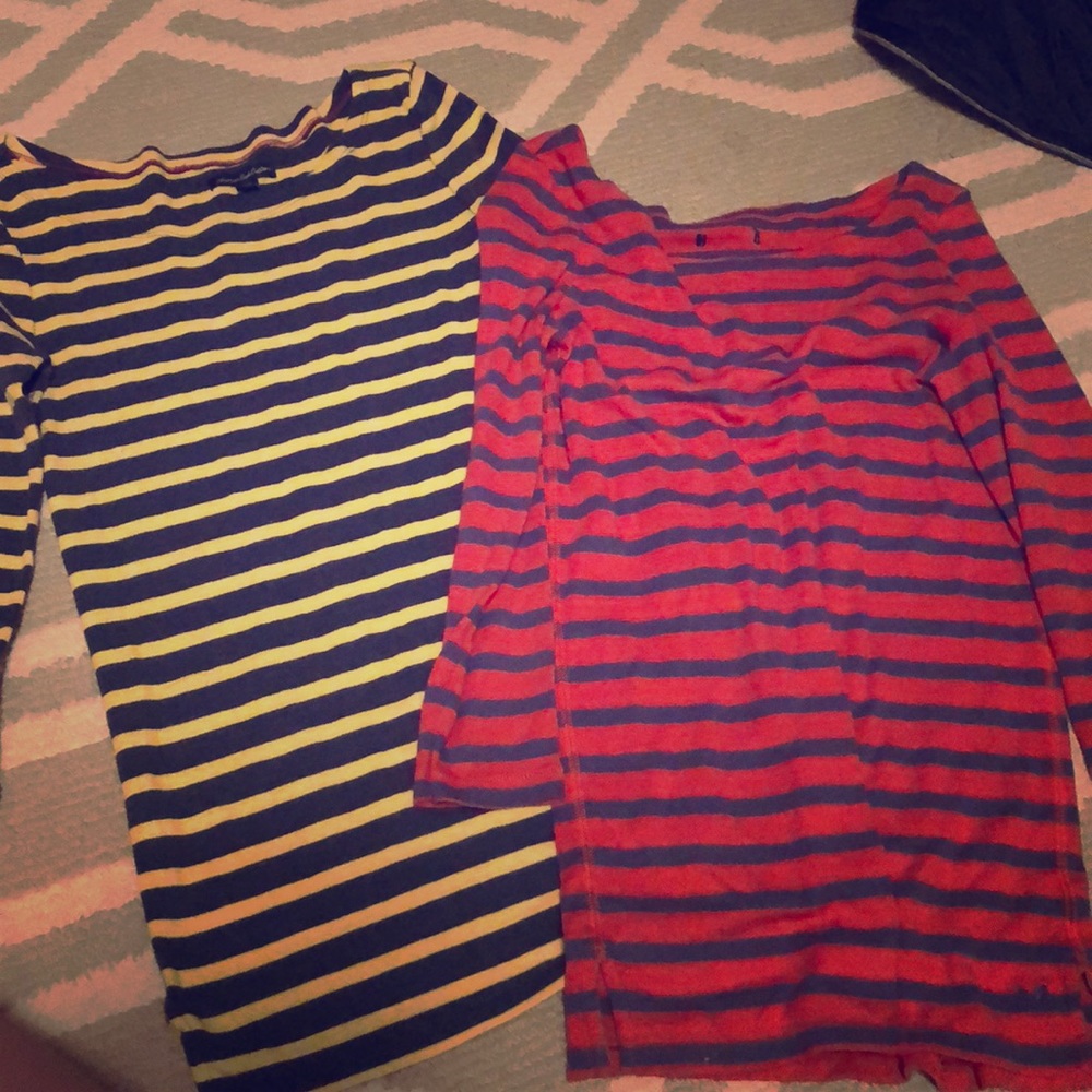 American eagle stripe tops